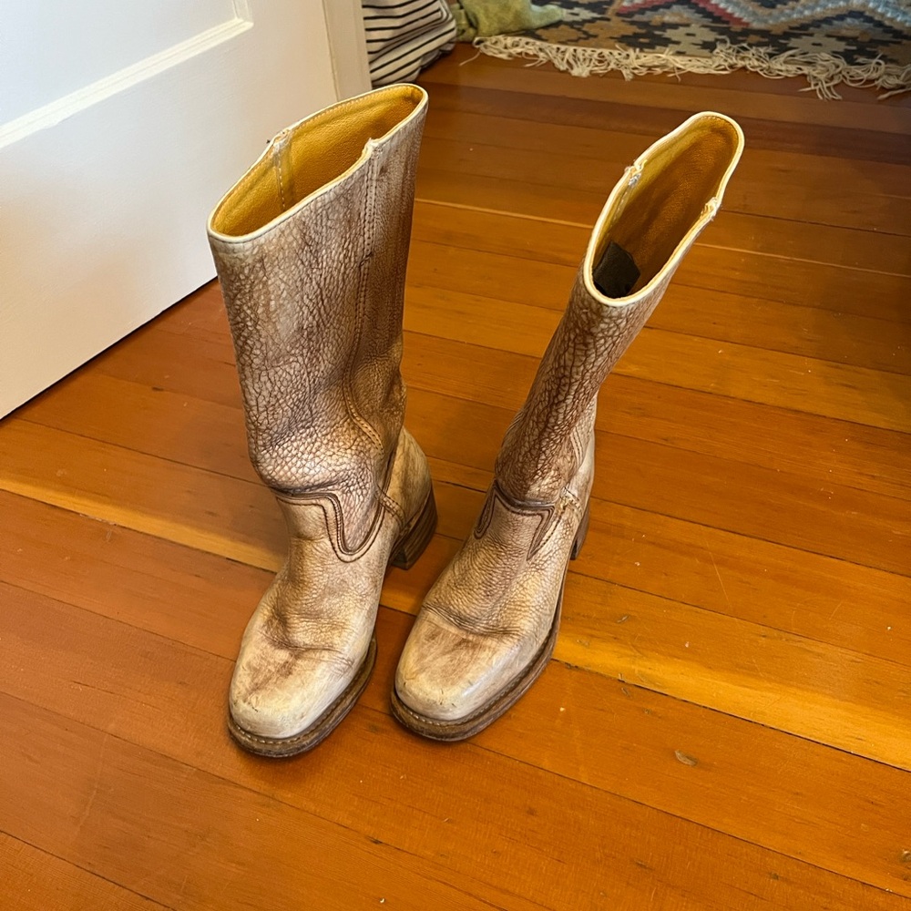 Vintage Frye Tan Leather campus Boots